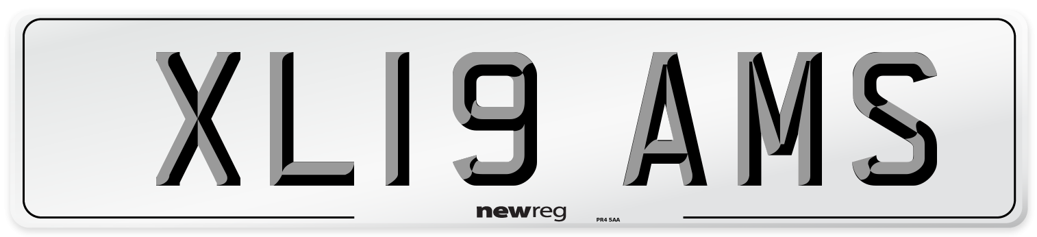 XL19 AMS Number Plate from New Reg